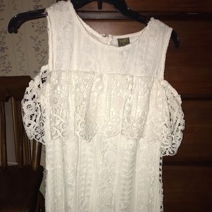Taylor white lace dress